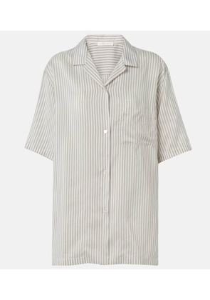 The Row Jorge striped silk shirt