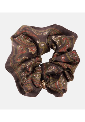 Saint Laurent Logo paisley silk scrunchie