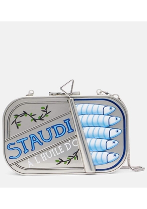 Staud Staudines Tin metal clutch