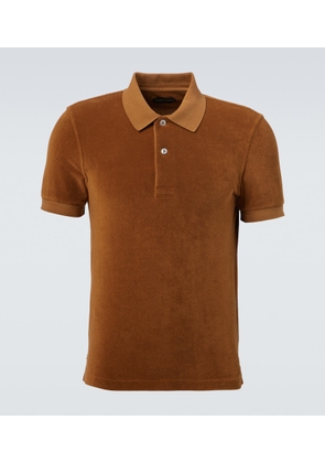 Tom Ford Cotton-blend terry polo shirt