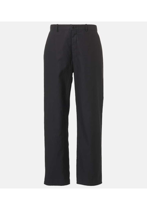 The Row Zuzana mid-rise cotton twill straight pants