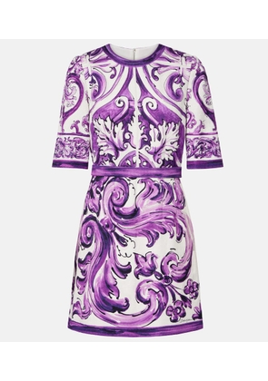 Dolce&Gabbana Majolica cotton-blend minidress
