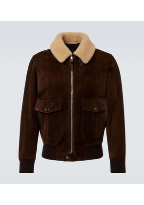 Tom Ford Shearling-trimmed suede blouson