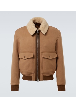 Tom Ford Shearling-trimmed virgin wool blouson