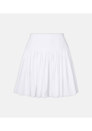 Dolce&Gabbana Pleated cotton poplin miniskirt