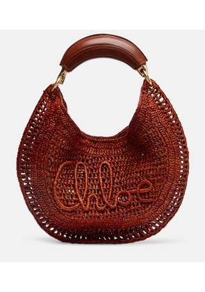 Chloe x Made For A Woman Summer Banana Small raffia shoulder bag