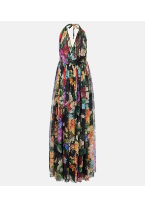 Dolce&Gabbana Floral silk chiffon maxi dress