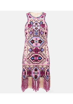 Isabel Marant Yasmine fringed cotton minidress