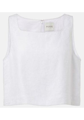 Posse Val linen crop top