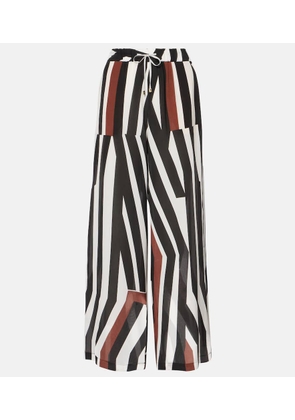 Max Mara Tropea striped silk wide-leg pants