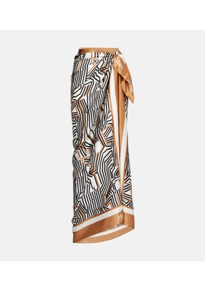 Max Mara Ottico silk beach cover-up