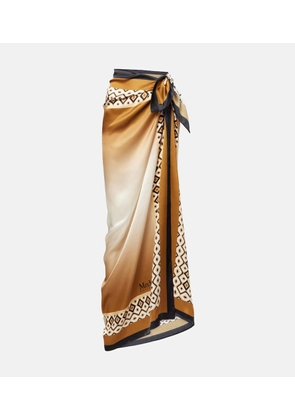 Max Mara Ottico silk beach cover-up