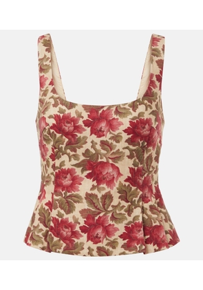 Posse Rosalie floral linen top