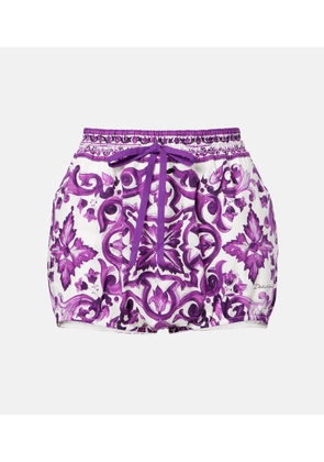 Dolce&Gabbana Majolica cotton poplin shorts