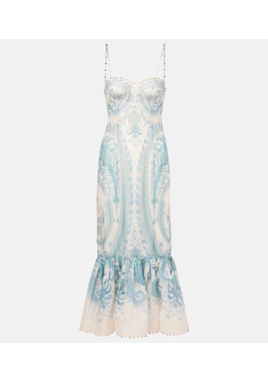 Zimmermann Illuminate silk and linen cocktail dress