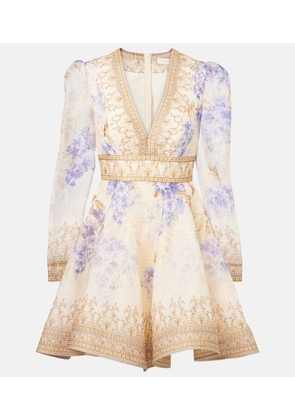 Zimmermann Dawning Plunge printed minidress