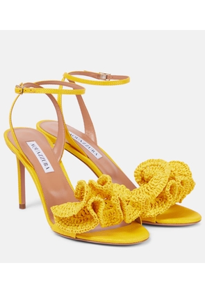 Aquazzura Noches Tropicales 85 raffia sandals