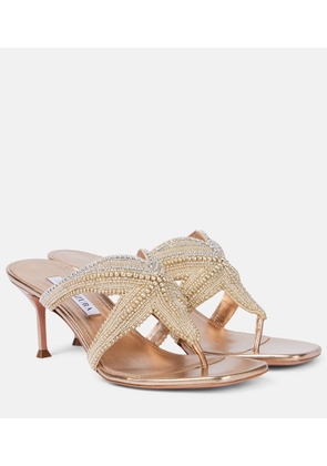 Aquazzura Reef Star 65 leather sandals