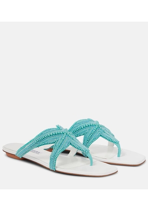 Aquazzura Reef Star embellished leather sandals