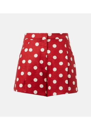 Posse Rosalie polka-dot linen shorts