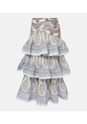 Zimmermann Paisley pleated maxi skirt