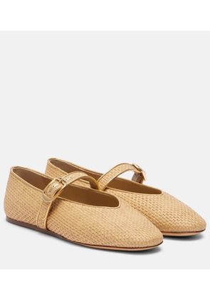 Le Monde Beryl Stella raffia ballet flats