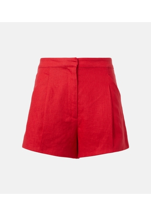 Posse Rosalie high-rise linen shorts