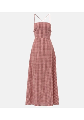 Posse Lori gingham cotton maxi dress