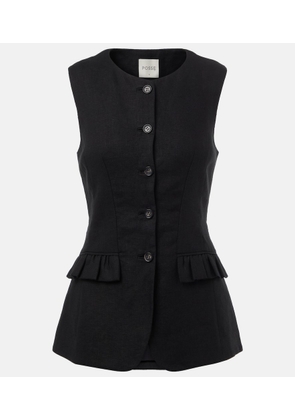 Posse Matilda ruffled linen vest