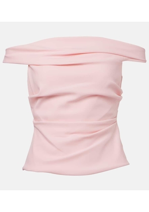 The Sei Draped off-shoulder crepe corset