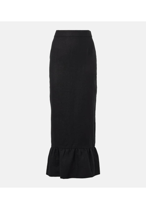 Posse Matilda tiered linen pencil skirt