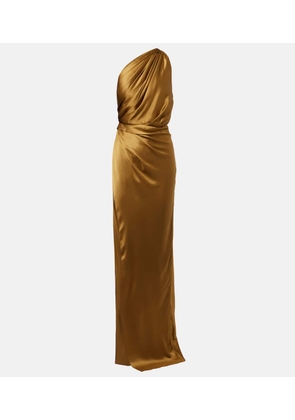 The Sei Draped silk satin gown