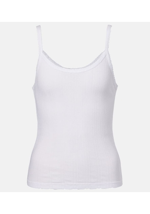 Velvet Iniku cotton-blend pointelle tank top