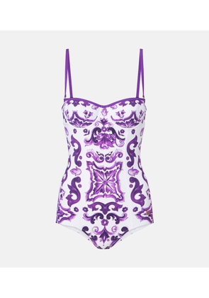 Dolce&Gabbana Majolica balconette swimsuit