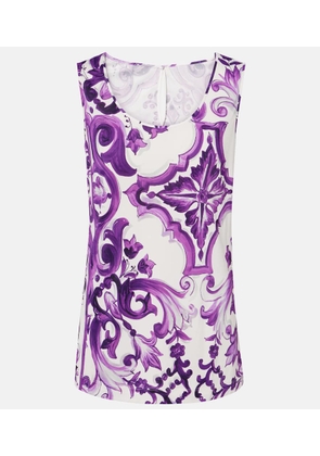 Dolce&Gabbana Majolica jersey tank top