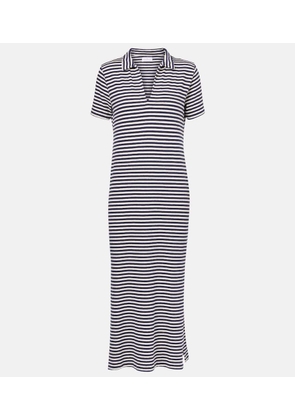 Velvet Khan striped cotton jersey midi dress