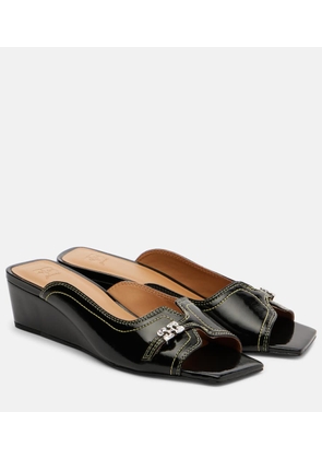Ganni Butterfly wedge mules
