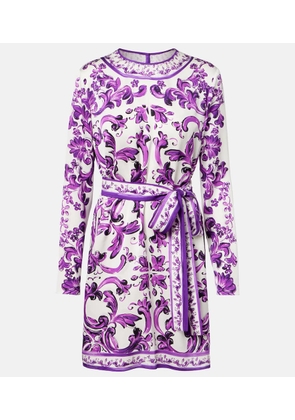 Dolce&Gabbana Majolica silk-blend minidress