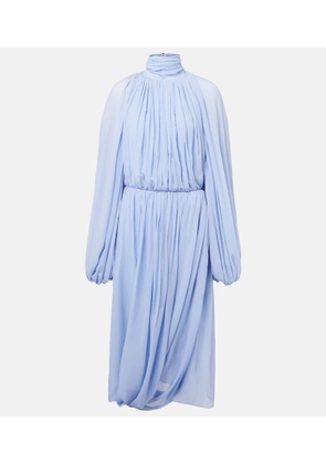 Stella McCartney Gathered silk crepon midi dress