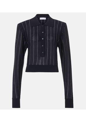 Stella McCartney Pinstripe wool polo sweater