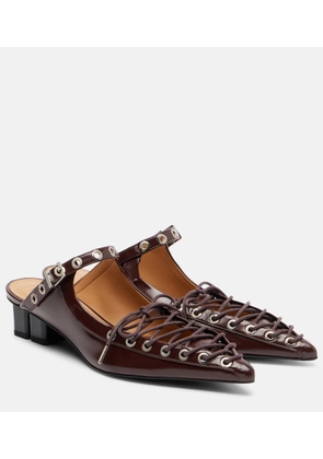 Ganni Eyelets 35 lace-up mules