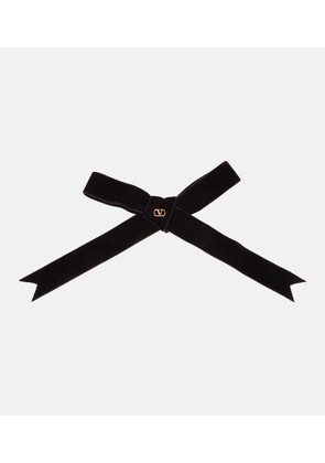Valentino VLogo velvet hair clip