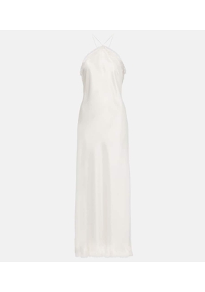 Rixo Bridal Harlan lace-trimmed satin slip dress