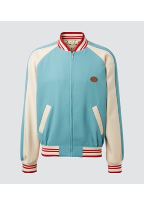 Valentino Logo virgin wool varsity jacket