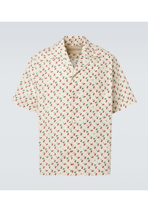 Valentino Cherryfic cotton poplin bowling shirt