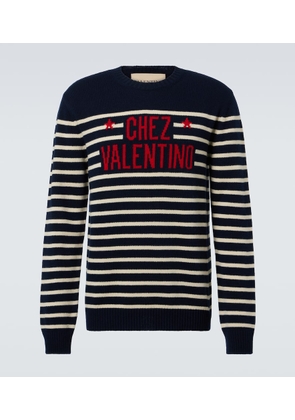 Valentino Chez Valentino striped jacquard wool sweater