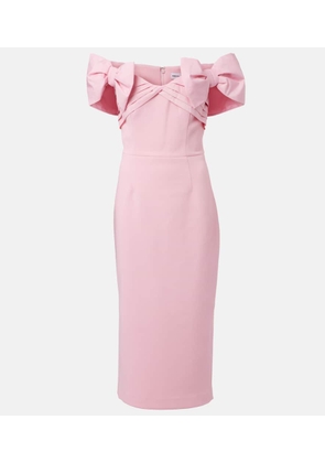 Rebecca Vallance Isabella bow-detail crepe midi dress