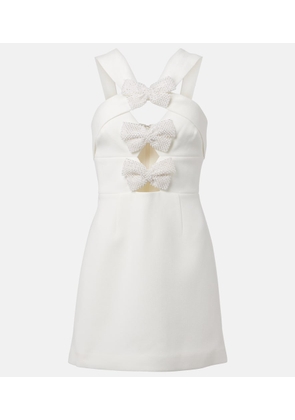 Rebecca Vallance Hermoine bow-detail crepe minidress