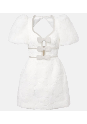 Rebecca Vallance Delilah bow-detail embellished minidress