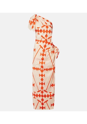 Johanna Ortiz Printed cotton poplin midi dress